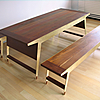 Brass and Ipe Bench - Produce